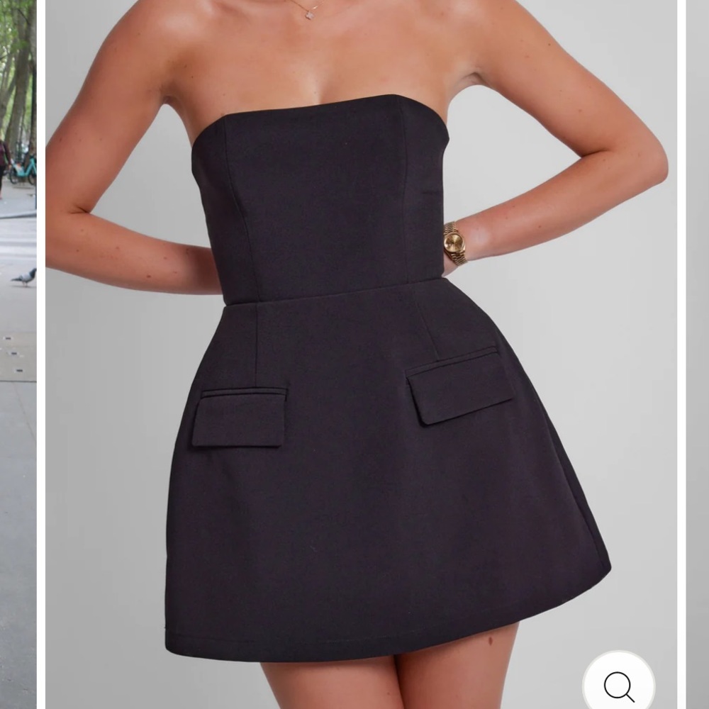 Odd Muse Black Strapless Dress